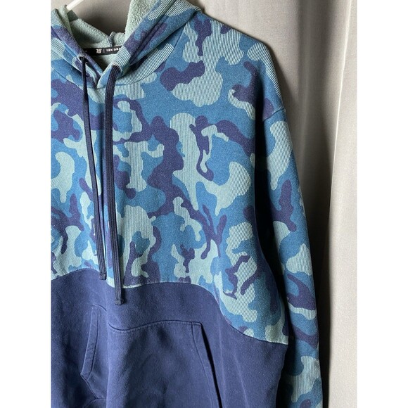 Tek Gear Ultra Soft Fleece Mens Sz XXL Blue W/Camo  Hoodie - Picture 4 of 10